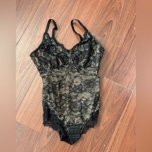 Elegant Black Lace Bodysuit